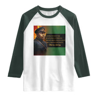 Marcus Garvey Pan African Flag Raglan Shirt A People Without Knowledge Of Their Past Quote