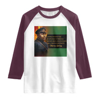 Marcus Garvey Pan African Flag Raglan Shirt A People Without Knowledge Of Their Past Quote