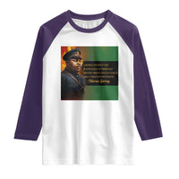 Marcus Garvey Pan African Flag Raglan Shirt A People Without Knowledge Of Their Past Quote