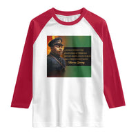 Marcus Garvey Pan African Flag Raglan Shirt A People Without Knowledge Of Their Past Quote