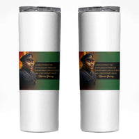 Marcus Garvey Pan African Flag Skinny Tumbler A People Without Knowledge Of Their Past Quote