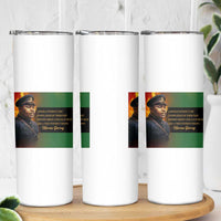 Marcus Garvey Pan African Flag Skinny Tumbler A People Without Knowledge Of Their Past Quote