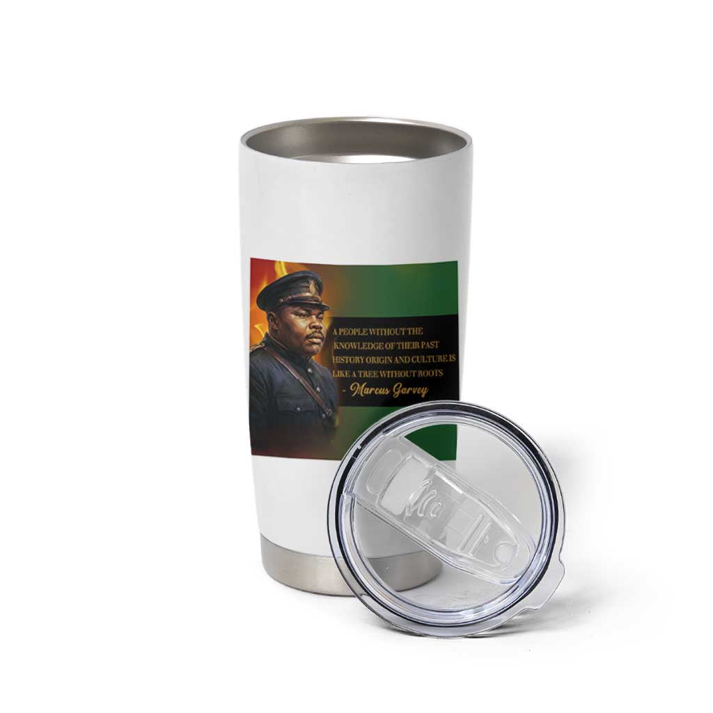 Marcus Garvey Pan African Flag Tumbler Cup A People Without Knowledge Of Their Past Quote