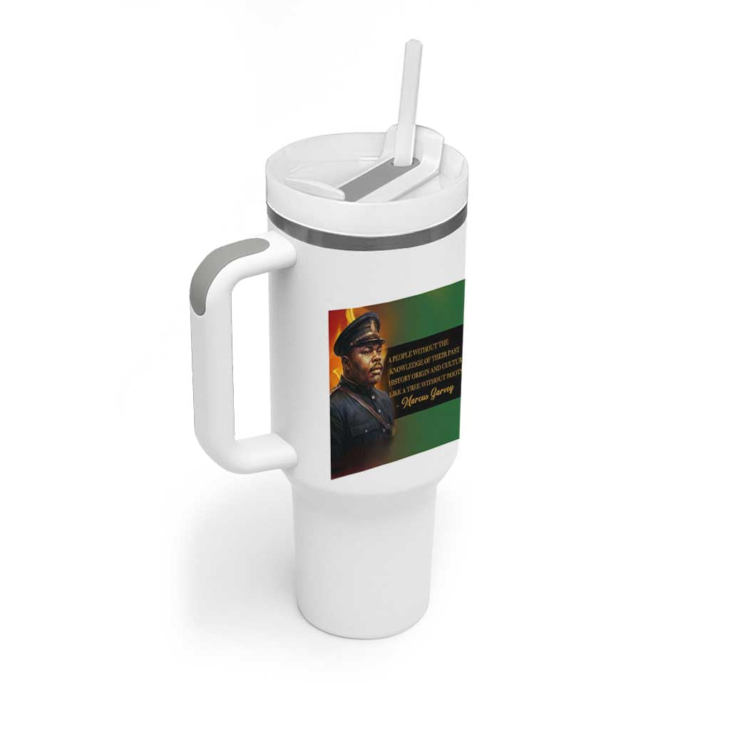 Marcus Garvey Pan African Flag Tumbler With Handle A People Without Knowledge Of Their Past Quote