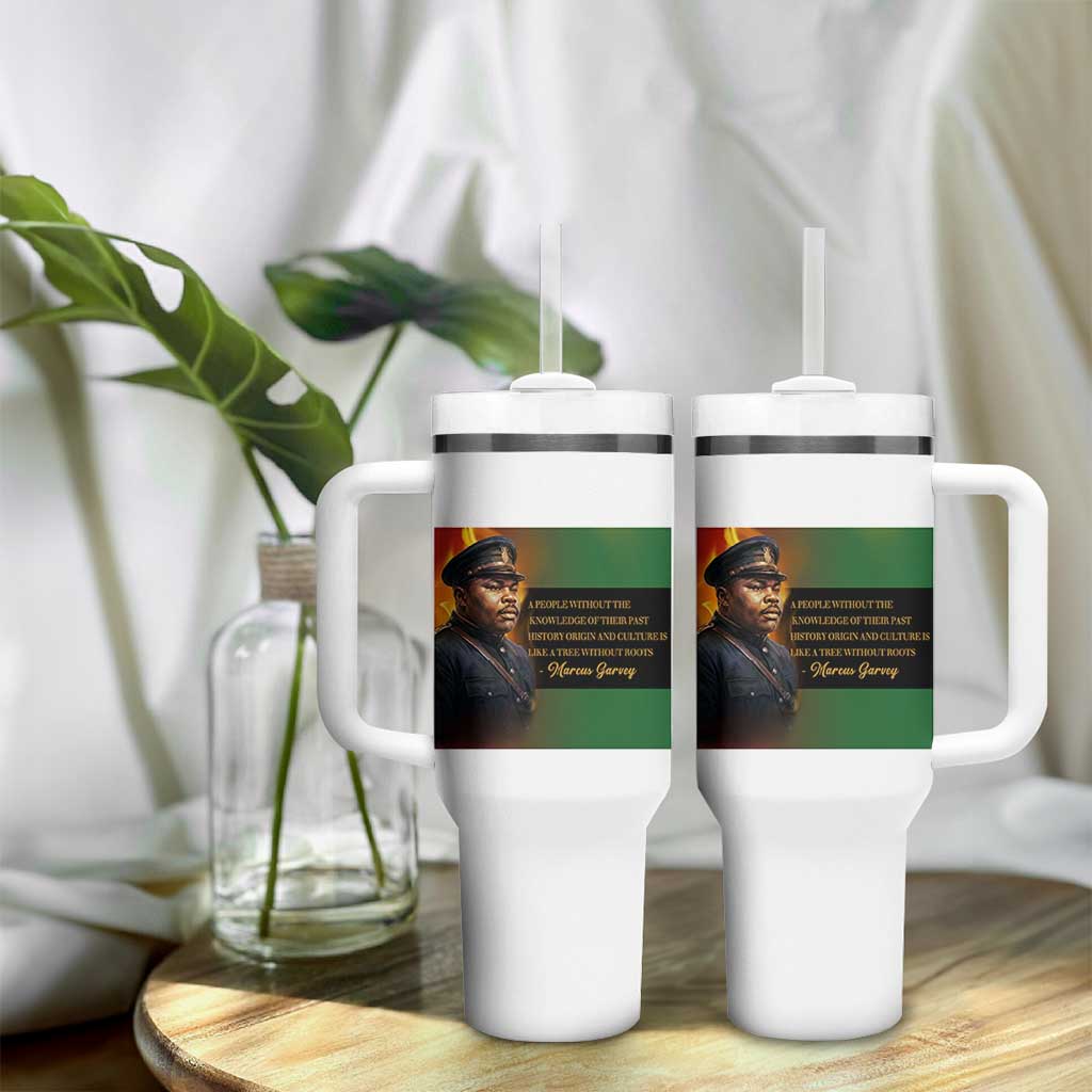 Marcus Garvey Pan African Flag Tumbler With Handle A People Without Knowledge Of Their Past Quote