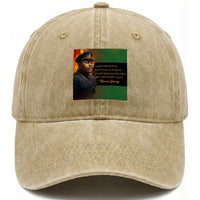 Marcus Garvey Pan African Flag Washed Cotton Baseball Cap A People Without Knowledge Of Their Past Quote