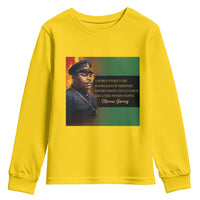Marcus Garvey Pan African Flag Youth Sweatshirt A People Without Knowledge Of Their Past Quote
