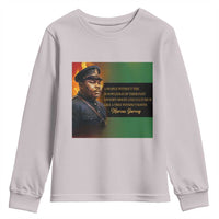 Marcus Garvey Pan African Flag Youth Sweatshirt A People Without Knowledge Of Their Past Quote