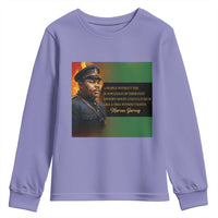 Marcus Garvey Pan African Flag Youth Sweatshirt A People Without Knowledge Of Their Past Quote