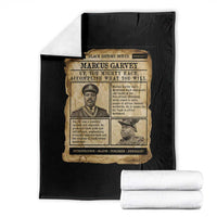 Vintage Newspaper Marcus Garvey Throw Blanket Up You Mighty Race Quote