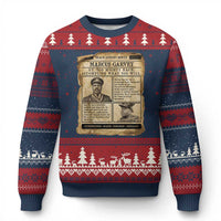 Vintage Newspaper Marcus Garvey Ugly Christmas Sweater Up You Mighty Race Quote