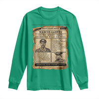 Vintage Newspaper Marcus Garvey Long Sleeve Shirt Up You Mighty Race Quote
