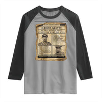 Vintage Newspaper Marcus Garvey Raglan Shirt Up You Mighty Race Quote
