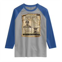 Vintage Newspaper Marcus Garvey Raglan Shirt Up You Mighty Race Quote