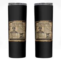 Vintage Newspaper Marcus Garvey Skinny Tumbler Up You Mighty Race Quote