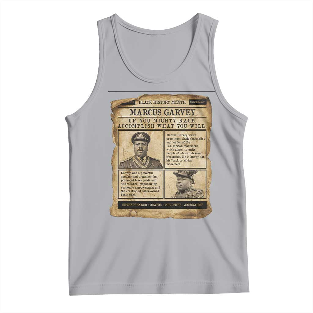 Vintage Newspaper Marcus Garvey Tank Top Up You Mighty Race Quote
