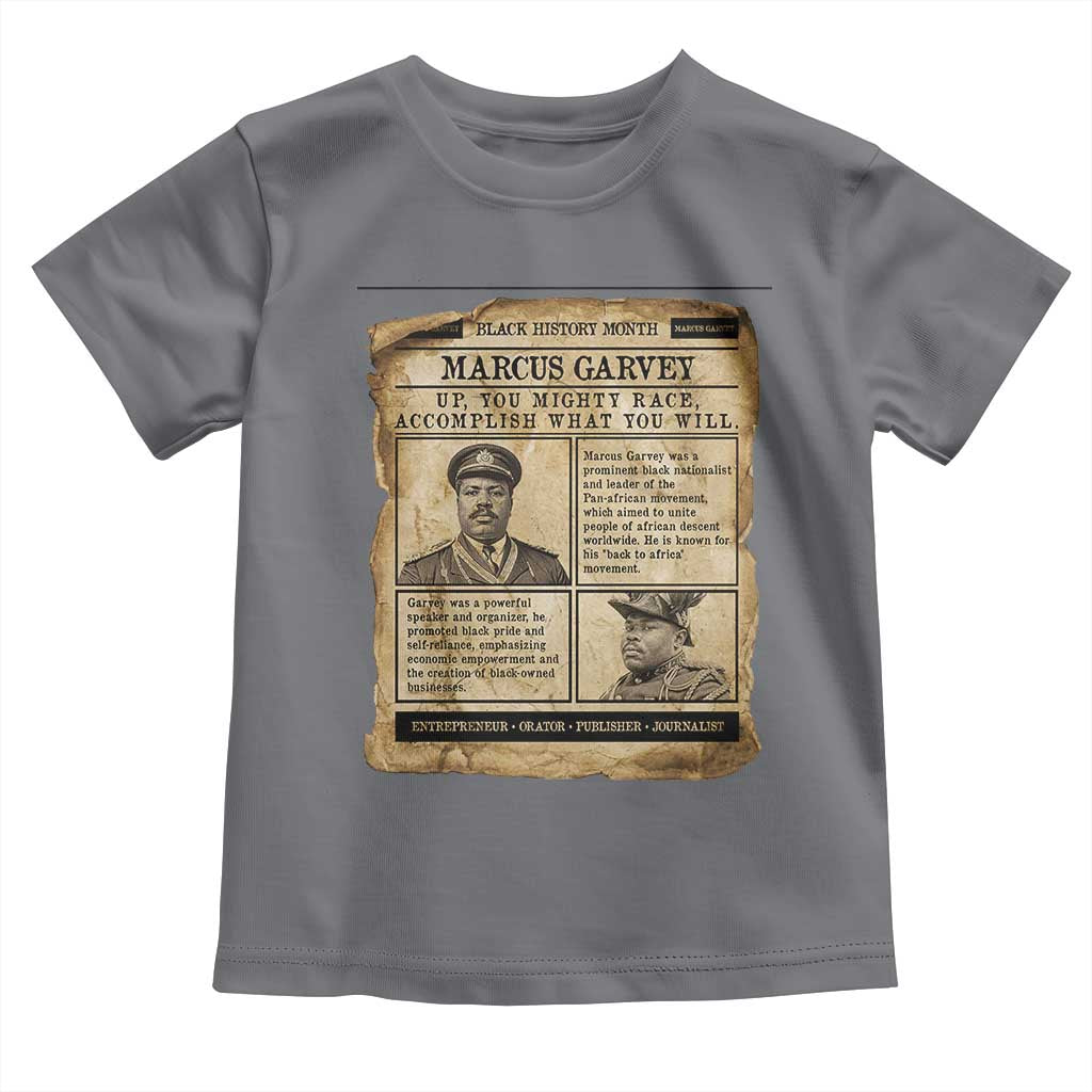 Vintage Newspaper Marcus Garvey Toddler T Shirt Up You Mighty Race Quote