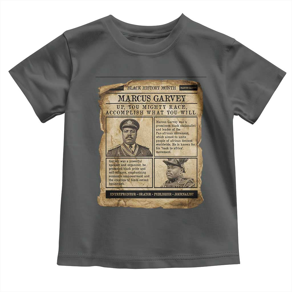 Vintage Newspaper Marcus Garvey Toddler T Shirt Up You Mighty Race Quote