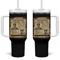 Vintage Newspaper Marcus Garvey Tumbler With Handle Up You Mighty Race Quote