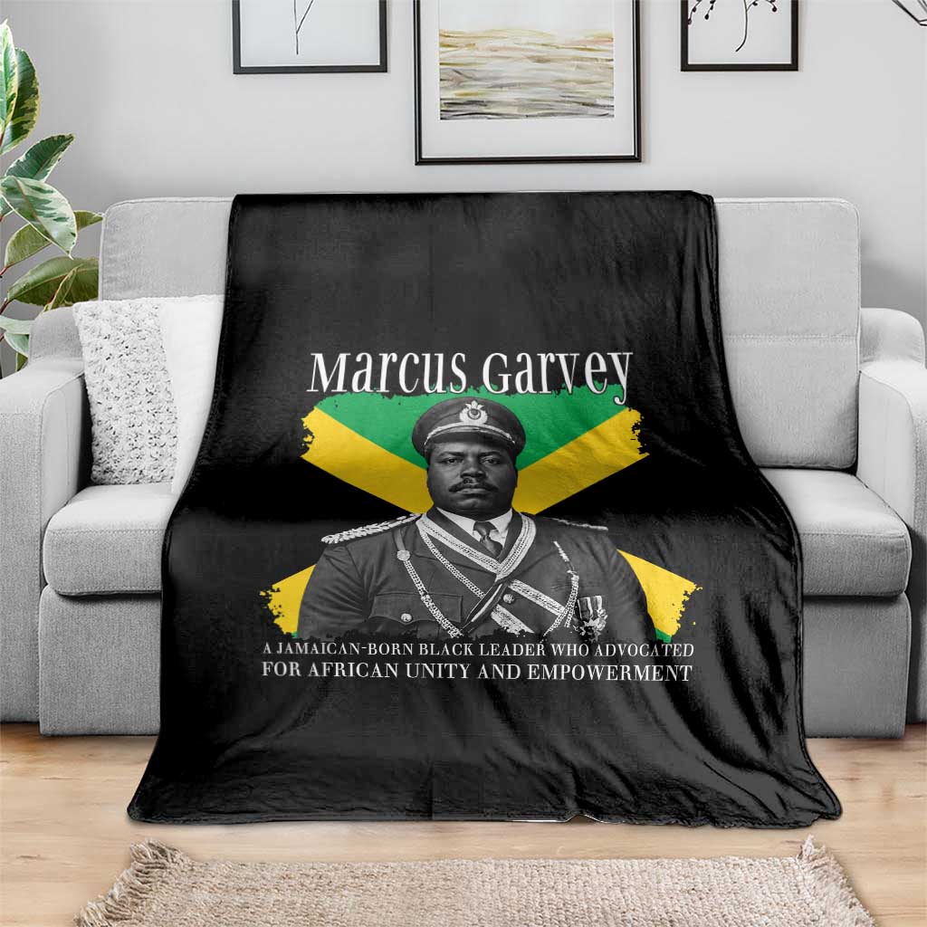 Marcus Garvey Jamaican National Hero Throw Blanket Pan Africanism History Gift