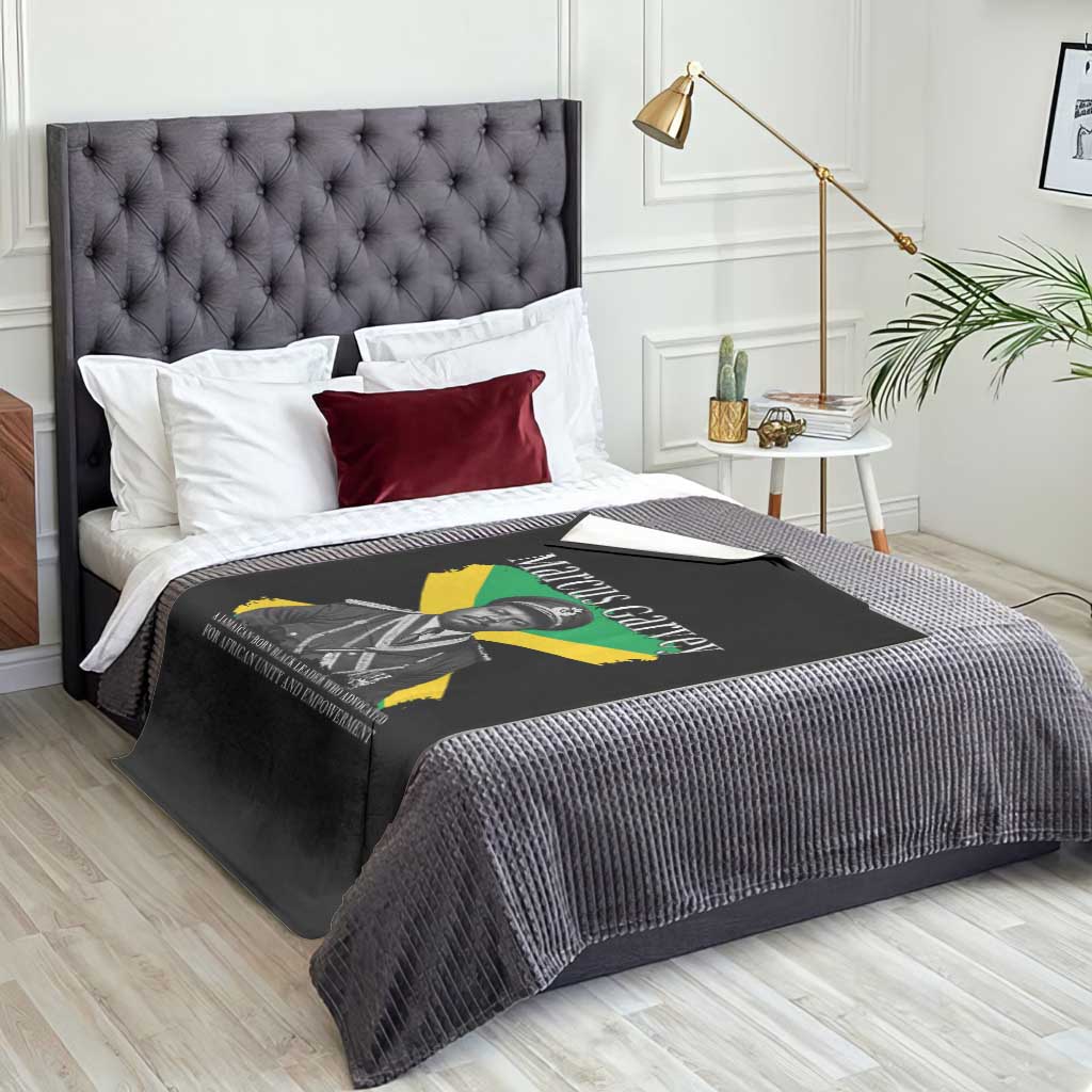 Marcus Garvey Jamaican National Hero Throw Blanket Pan Africanism History Gift