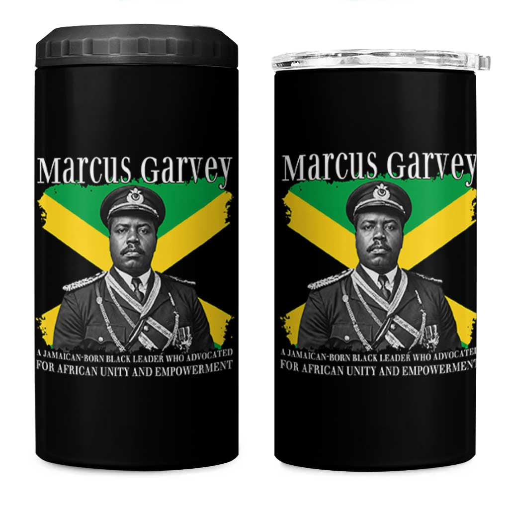 Marcus Garvey Jamaican National Hero 4 in 1 Can Cooler Tumbler Pan Africanism History Gift