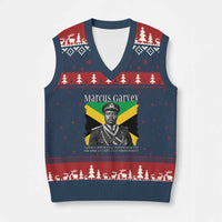 Marcus Garvey Jamaican National Hero V-Neck Knit Sweater Vest Pan Africanism History Gift