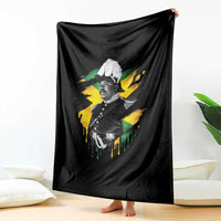 Marcus Garvey Jamaican National Hero Throw Blanket African American Heritage
