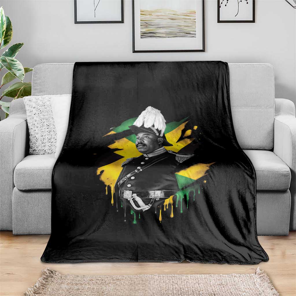 Marcus Garvey Jamaican National Hero Throw Blanket African American Heritage