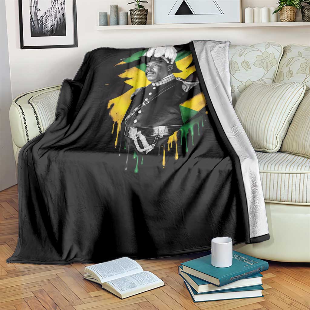 Marcus Garvey Jamaican National Hero Throw Blanket African American Heritage