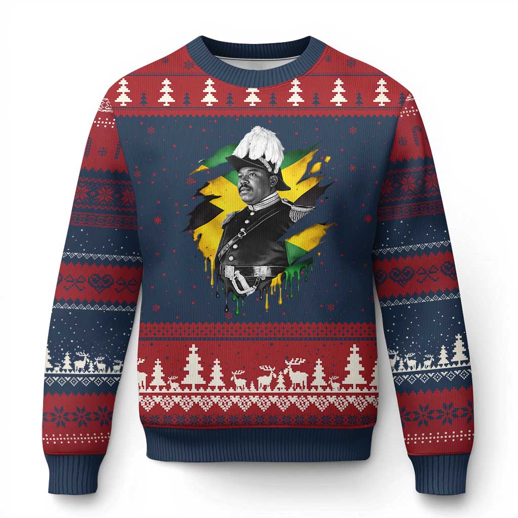 Marcus Garvey Jamaican National Hero Ugly Christmas Sweater African American Heritage