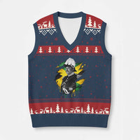 Marcus Garvey Jamaican National Hero V-Neck Knit Sweater Vest African American Heritage