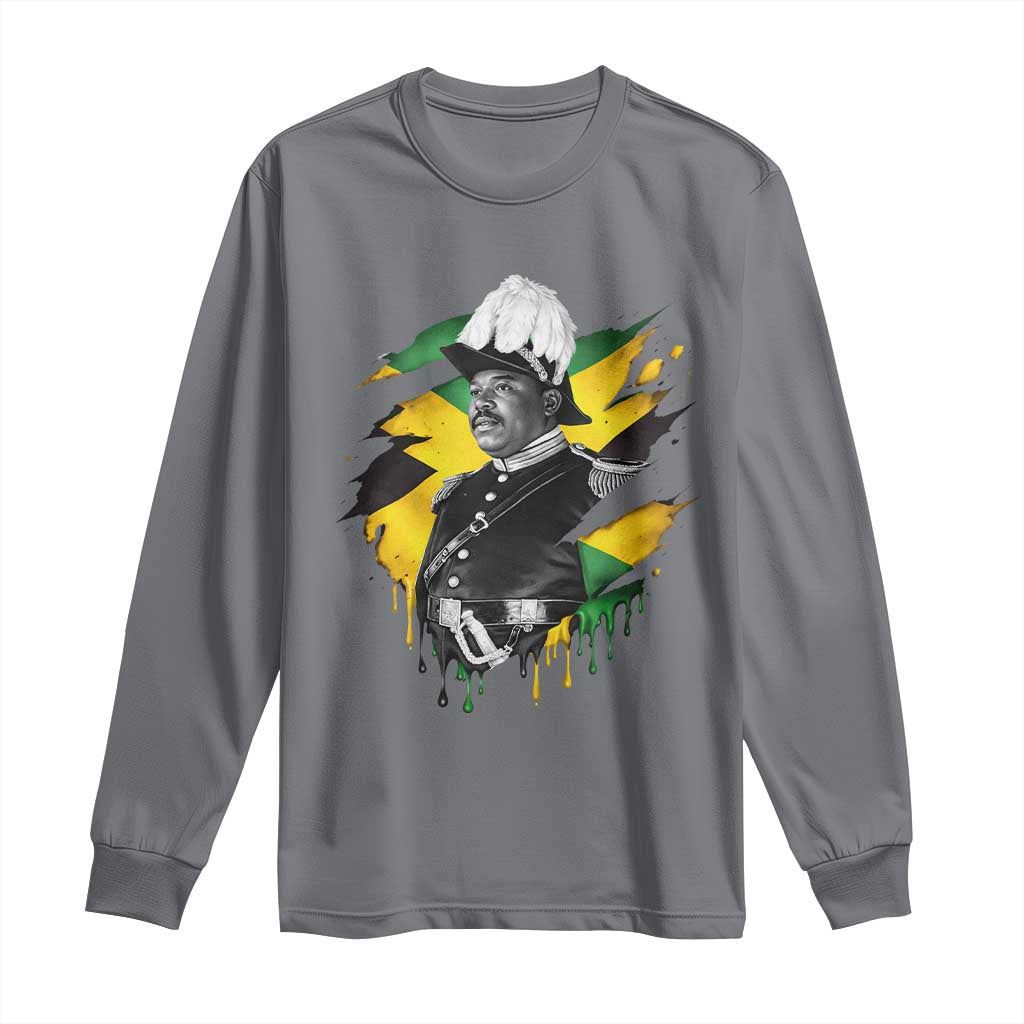 Marcus Garvey Jamaican National Hero Long Sleeve Shirt African American Heritage