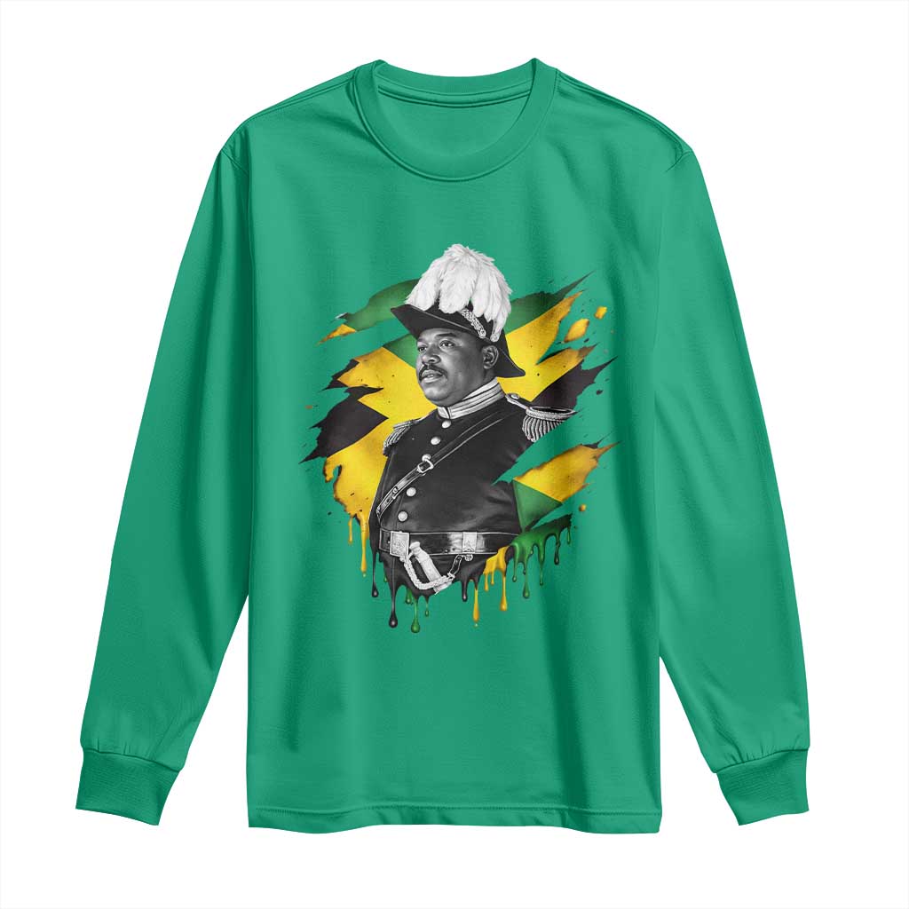 Marcus Garvey Jamaican National Hero Long Sleeve Shirt African American Heritage