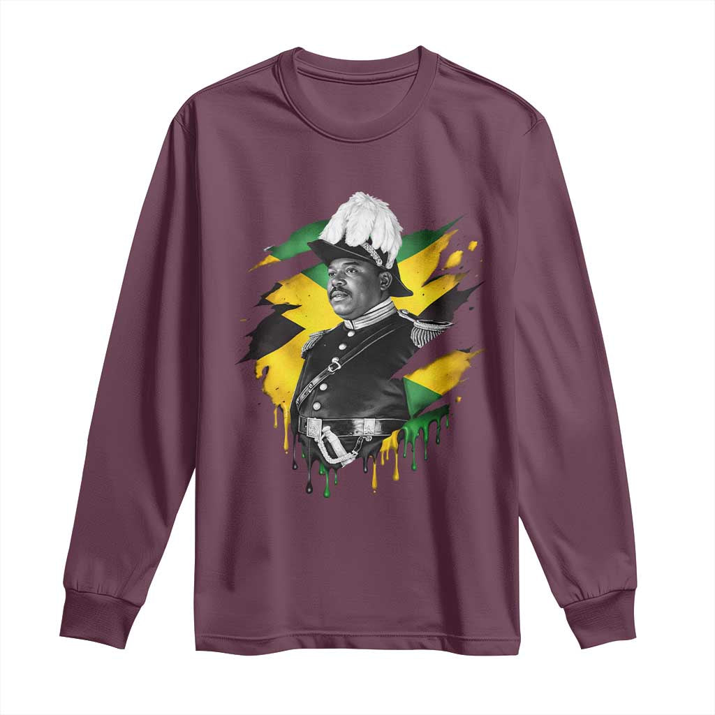 Marcus Garvey Jamaican National Hero Long Sleeve Shirt African American Heritage