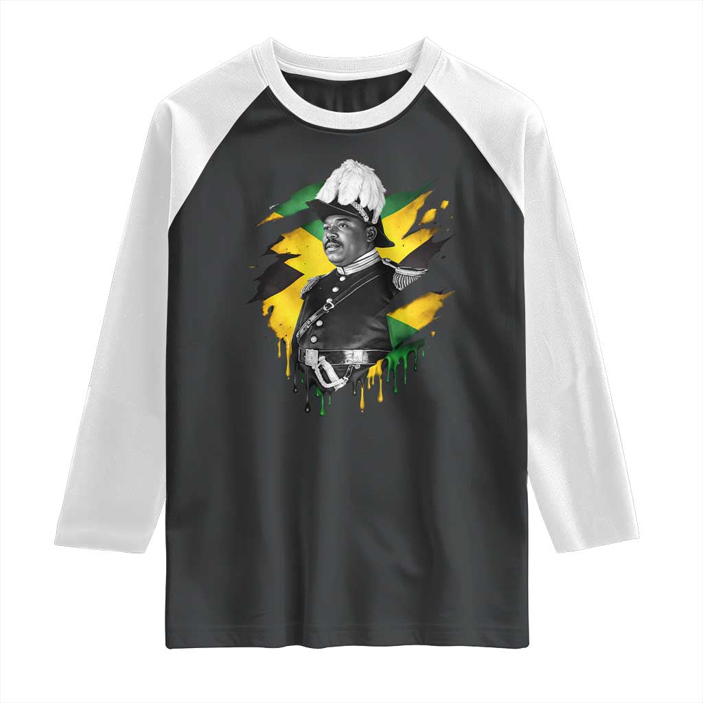 Marcus Garvey Jamaican National Hero Raglan Shirt African American Heritage