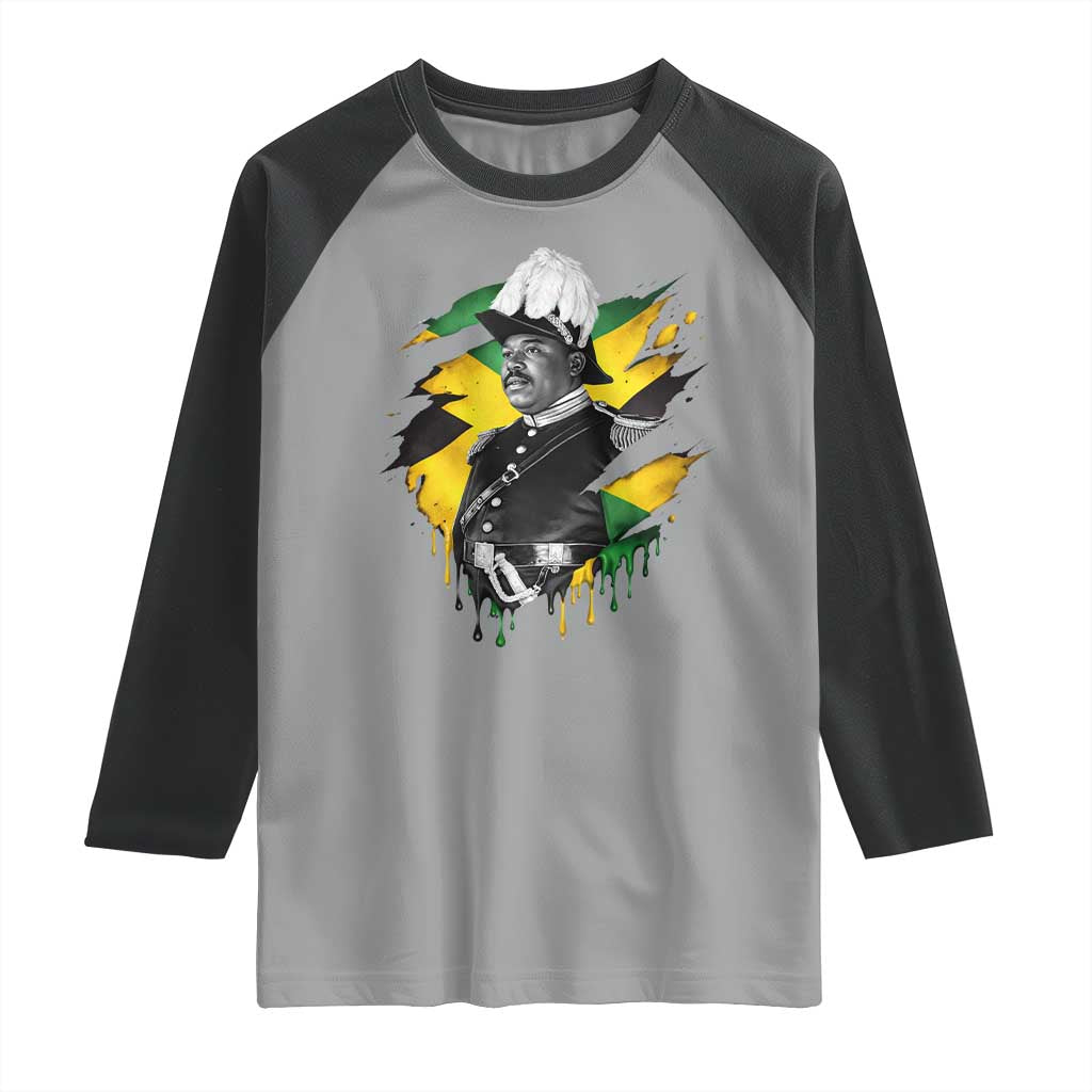 Marcus Garvey Jamaican National Hero Raglan Shirt African American Heritage