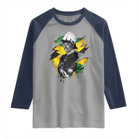 Marcus Garvey Jamaican National Hero Raglan Shirt African American Heritage