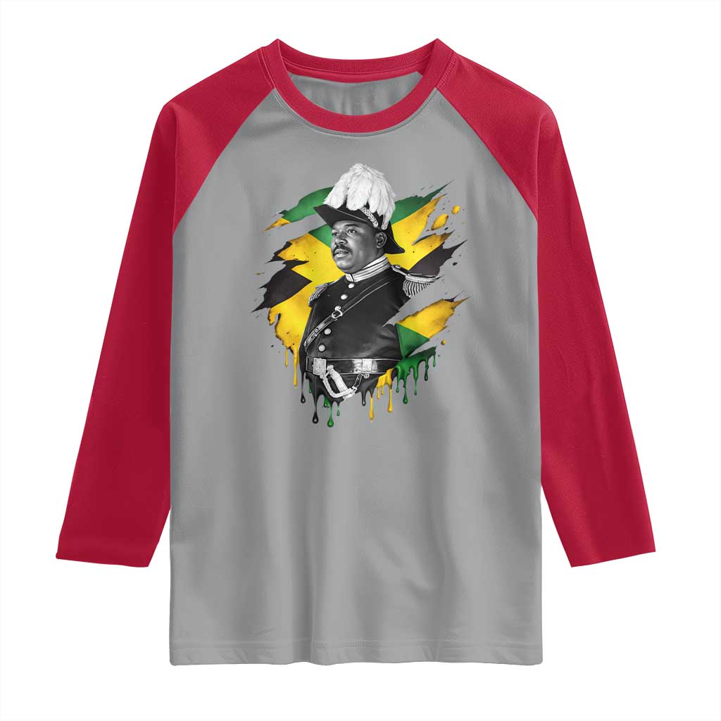 Marcus Garvey Jamaican National Hero Raglan Shirt African American Heritage