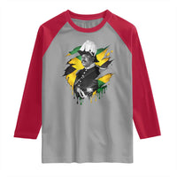 Marcus Garvey Jamaican National Hero Raglan Shirt African American Heritage