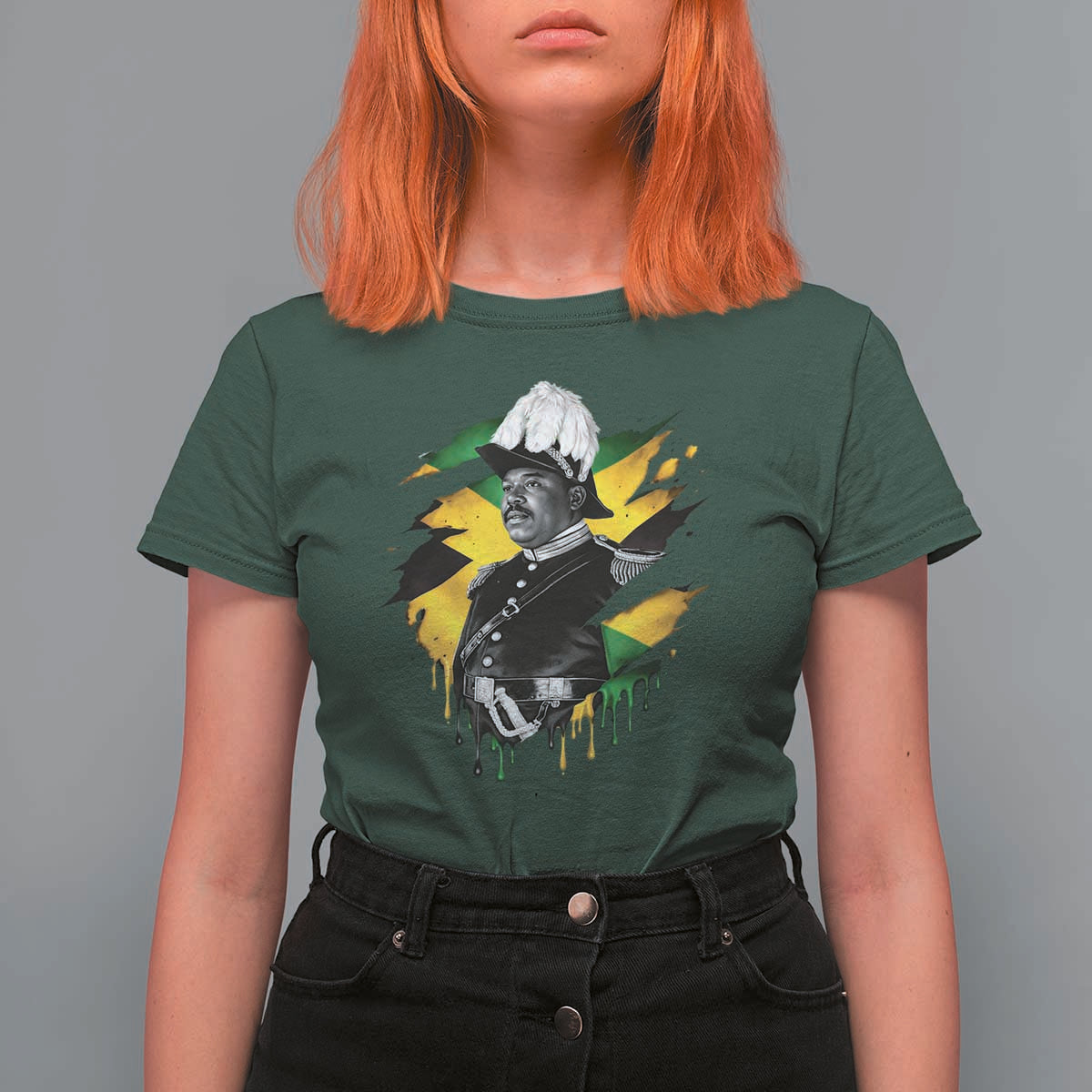 Marcus Garvey Jamaican National Hero T Shirt For Women African American Heritage