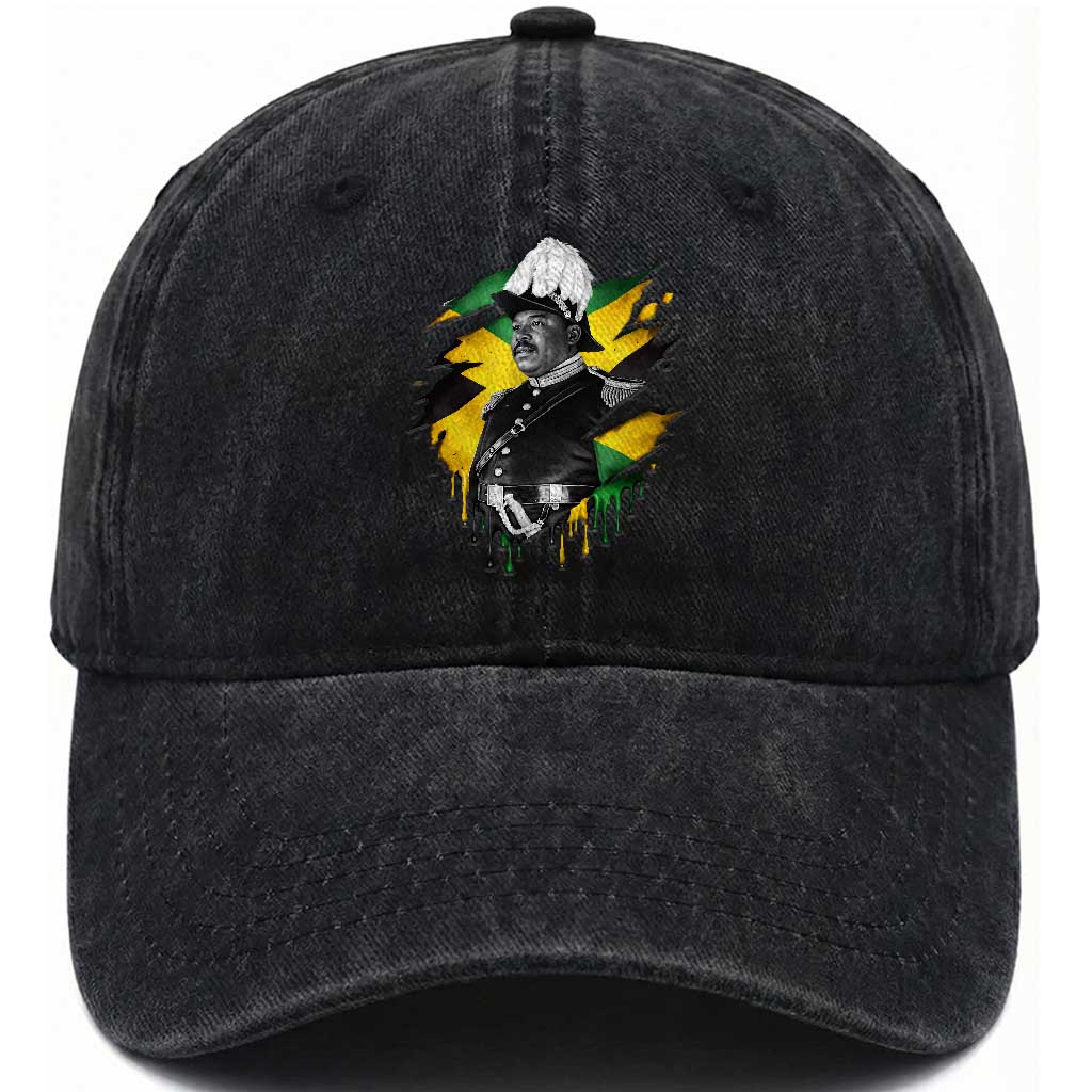 Marcus Garvey Jamaican National Hero Washed Cotton Baseball Cap African American Heritage