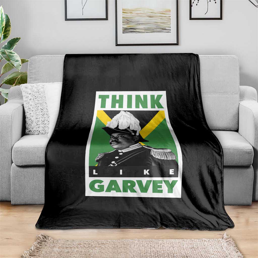 Pan Africanism Think Like Garvey Throw Blanket Marcus Garvey Jamaica Flag