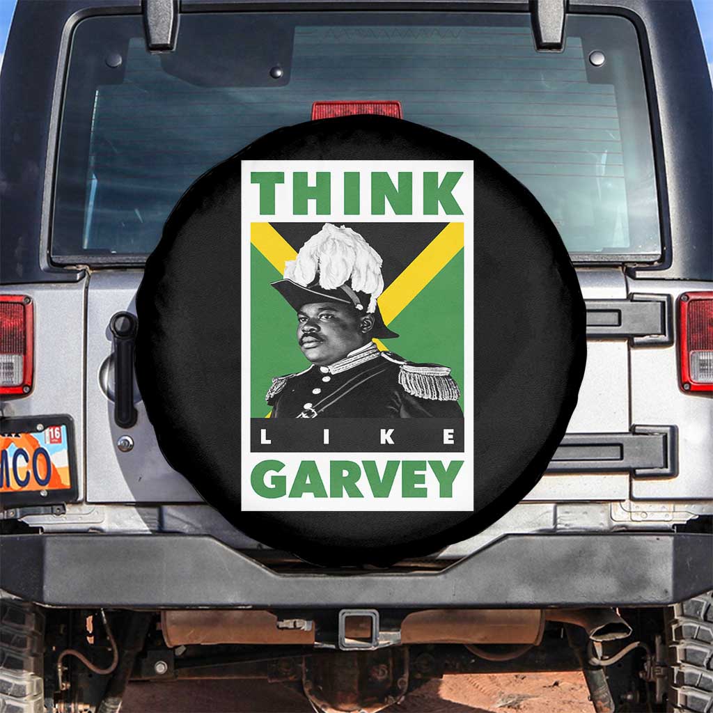 Pan Africanism Think Like Garvey Spare Tire Cover Marcus Garvey Jamaica Flag