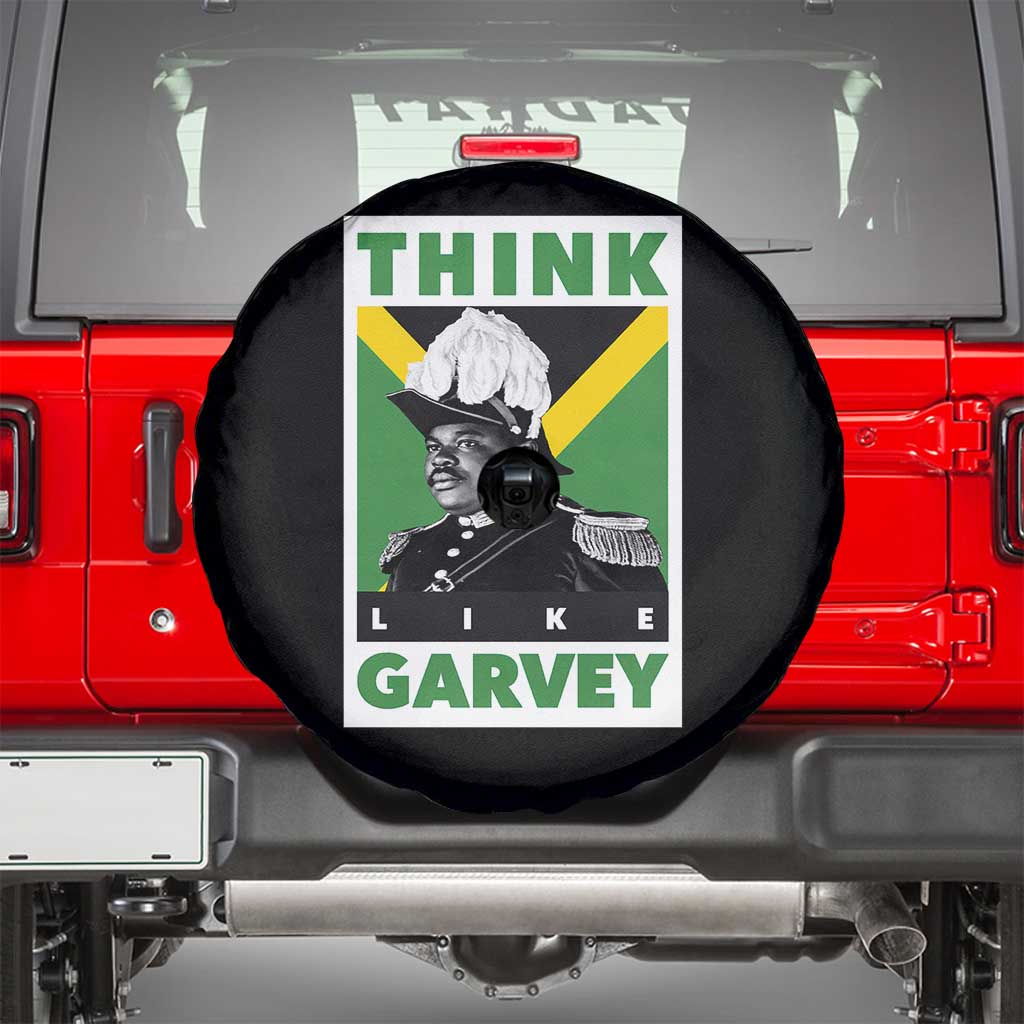 Pan Africanism Think Like Garvey Spare Tire Cover Marcus Garvey Jamaica Flag