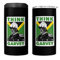 Pan Africanism Think Like Garvey 4 in 1 Can Cooler Tumbler Marcus Garvey Jamaica Flag