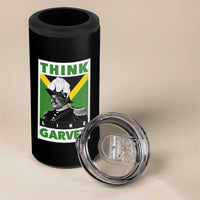 Pan Africanism Think Like Garvey 4 in 1 Can Cooler Tumbler Marcus Garvey Jamaica Flag