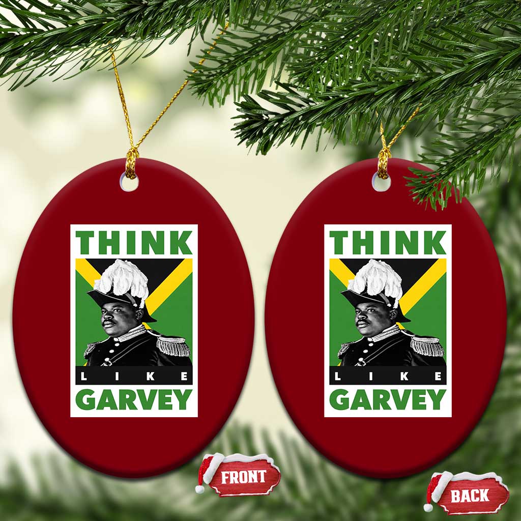 Pan Africanism Think Like Garvey Ceramic Ornament Marcus Garvey Jamaica Flag