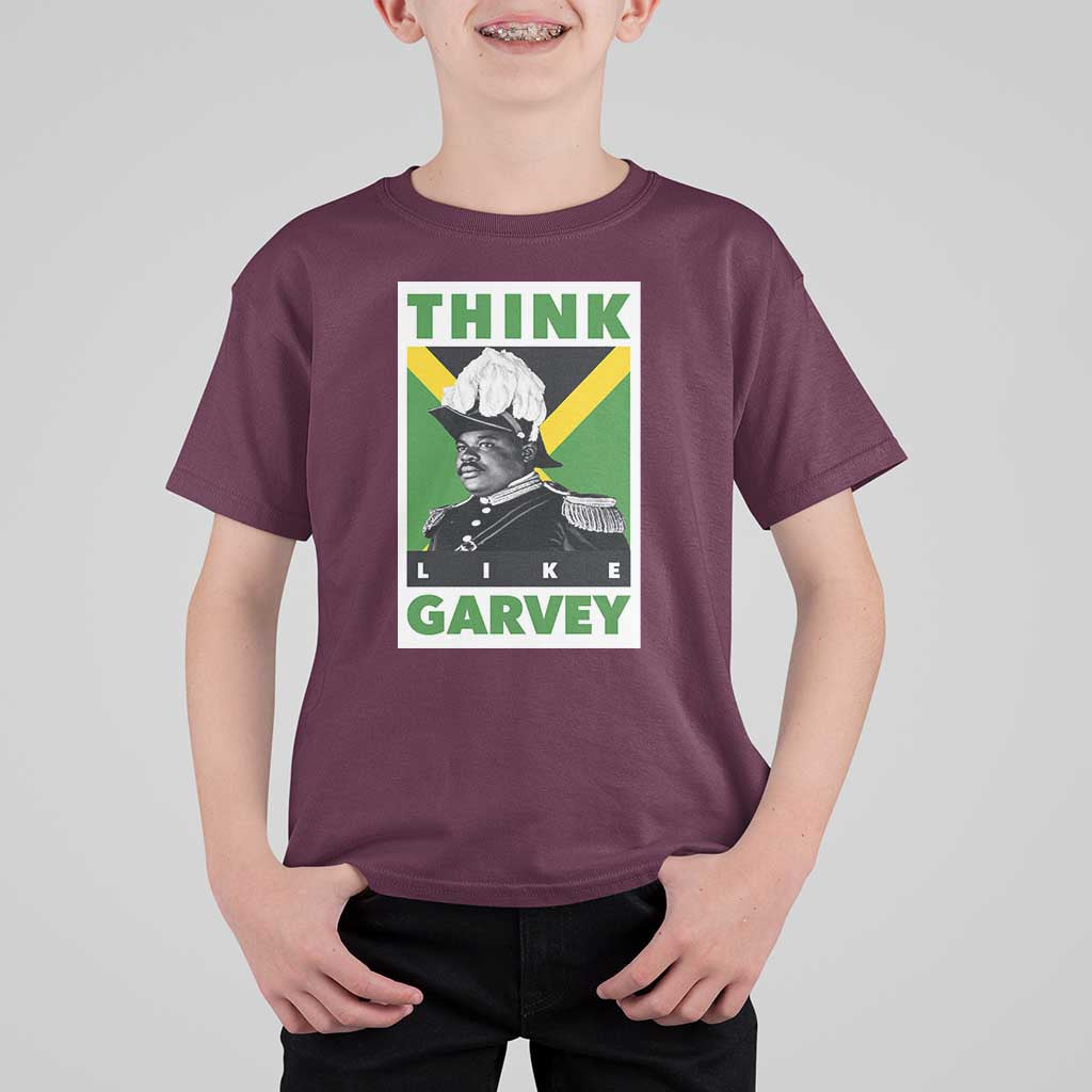 Pan Africanism Think Like Garvey T Shirt For Kid Marcus Garvey Jamaica Flag