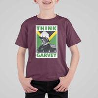 Pan Africanism Think Like Garvey T Shirt For Kid Marcus Garvey Jamaica Flag